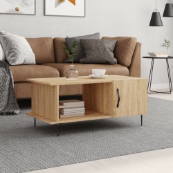 Table basse chêne sonoma 90x50x40 cm bois d'ingénierie 