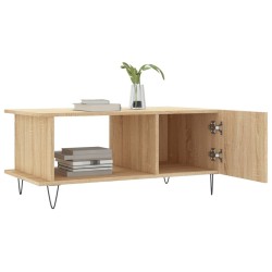 Table basse chêne sonoma 90x50x40 cm bois d'ingénierie 
