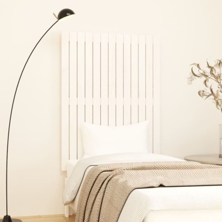 Tête de lit murale Blanc 82,5x3x110 cm Bois massif de pin 