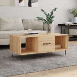 Table basse chêne sonoma 102x50x40 cm bois d'ingénierie 