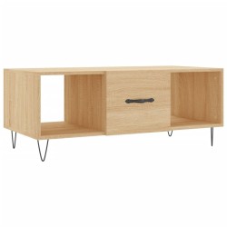 Table basse chêne sonoma 102x50x40 cm bois d'ingénierie 