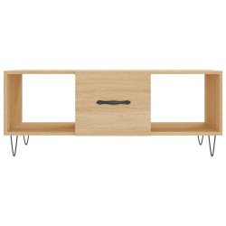 Table basse chêne sonoma 102x50x40 cm bois d'ingénierie 