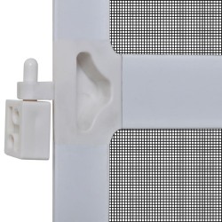 Moustiquaire à charnière pour portes Blanc 100 x 215 cm 