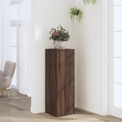 Support pour plantes chêne brun 33x33x100 cm bois d'ingénierie 
