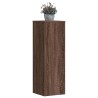 Support pour plantes chêne brun 33x33x100 cm bois d'ingénierie 