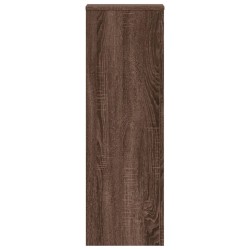 Support pour plantes chêne brun 33x33x100 cm bois d'ingénierie 