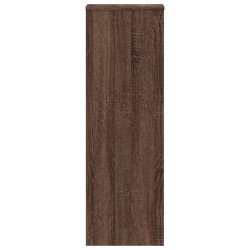 Support pour plantes chêne brun 33x33x100 cm bois d'ingénierie 