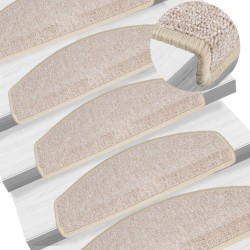 Tapis d'escalier 10 pcs 65x24x4 cm Taupe 