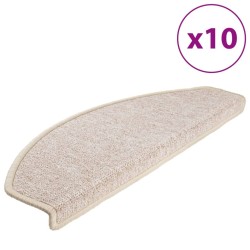 Tapis d'escalier 10 pcs 65x24x4 cm Taupe 