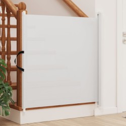 Porte rétractable pour animaux de compagnie blanc 82,5x125 cm 