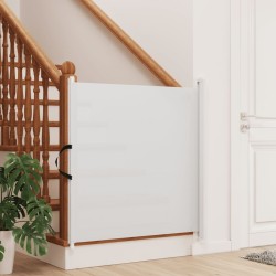 Porte rétractable pour animaux de compagnie blanc 82,5x125 cm 