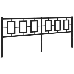 Tête de lit métal noir 193 cm 