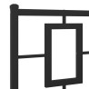 Tête de lit métal noir 193 cm 