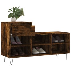 Armoire à chaussures Chêne fumé 102x36x60 cm Bois d'ingénierie 