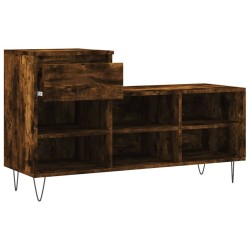 Armoire à chaussures Chêne fumé 102x36x60 cm Bois d'ingénierie 