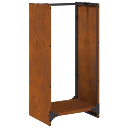 Étagère à bois 40x30x80 cm acier résistant aux intempéries 