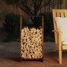 Étagère à bois 40x30x80 cm acier résistant aux intempéries 