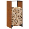 Étagère à bois 40x30x80 cm acier résistant aux intempéries 