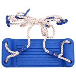 Siège de balançoire avec échelle de corde bleu 37x15 cm PE 