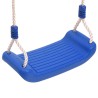 Siège de balançoire avec échelle de corde bleu 37x15 cm PE 