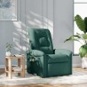 Fauteuil de massage inclinable Vert foncé Tissu 