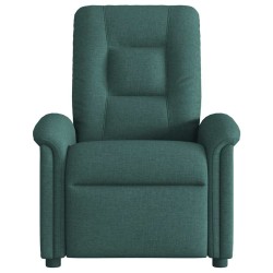 Fauteuil de massage inclinable Vert foncé Tissu 