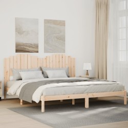 Cadre de lit extra long sans matelas 200x220 cm bois massif 