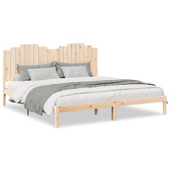 Cadre de lit extra long sans matelas 200x220 cm bois massif 