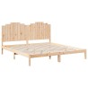 Cadre de lit extra long sans matelas 200x220 cm bois massif 