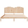 Cadre de lit extra long sans matelas 200x220 cm bois massif 