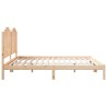 Cadre de lit extra long sans matelas 200x220 cm bois massif 