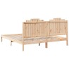 Cadre de lit extra long sans matelas 200x220 cm bois massif 