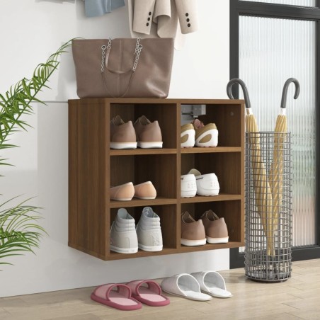 Armoire à chaussures Chêne marron 52,5x30x50 cm 