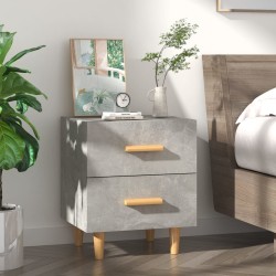 Table de chevet Gris béton 40x35x47,5 cm 
