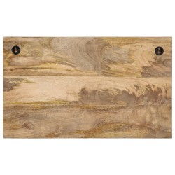 Porte-manteaux muraux et 4 crochets 2 pcs bois manguier massif 