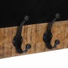 Porte-manteaux muraux et 4 crochets 2 pcs bois manguier massif 