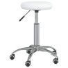 Chaise de bureau pivotante Blanc Similicuir 