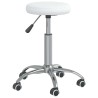Chaise de bureau pivotante Blanc Similicuir 