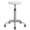 Chaise de bureau pivotante Blanc Similicuir 