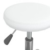 Chaise de bureau pivotante Blanc Similicuir 