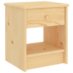 Table de chevet naturel 35x30x40 cm bois de pin massif 