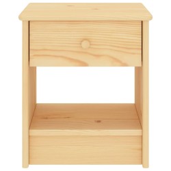 Table de chevet naturel 35x30x40 cm bois de pin massif 