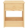 Table de chevet naturel 35x30x40 cm bois de pin massif 
