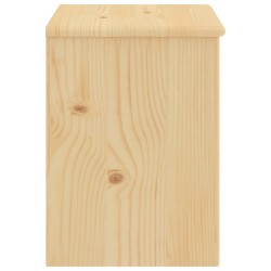 Table de chevet naturel 35x30x40 cm bois de pin massif 