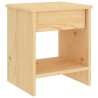 Table de chevet naturel 35x30x40 cm bois de pin massif 
