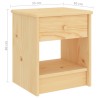 Table de chevet naturel 35x30x40 cm bois de pin massif 