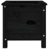 Jardinière noir 40x40x39 cm bois massif de pin 