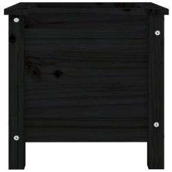 Jardinière noir 40x40x39 cm bois massif de pin 
