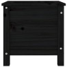 Jardinière noir 40x40x39 cm bois massif de pin 