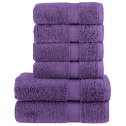 Ensemble de serviettes de qualité supérieure SOLUND 6pcs violet 
